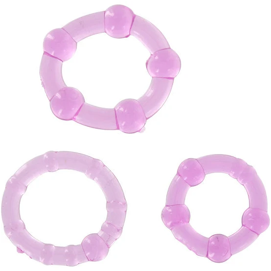 Seven Creations - Juego Tres Anillos Pene Lila